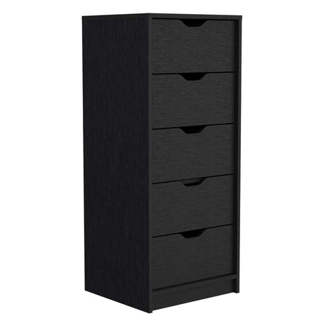 Cómoda Basilea Wengue 45x108cm De Cinco Hileras con Cinco Cajones - Cajoneras y Comodas | Bylmo