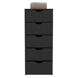 Cómoda Basilea Wengue 45x108cm De Cinco Hileras con Cinco Cajones - Cajoneras y Comodas | Bylmo