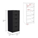 Cómoda Basilea Wengue 45x108cm De Cinco Hileras con Cinco Cajones - Cajoneras y Comodas | Bylmo