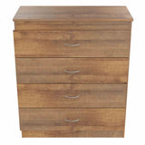 Cómoda Amaretto 80x96cm De Cuatro Hileras con Cuatro Cajones - Cajoneras y Comodas | Bylmo