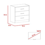 Cómoda Clay Taupe 69x68cm De Tres Hileras con Tres Cajones - Cajoneras y Comodas | Bylmo