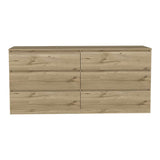 Cómoda Asteria Duna y Blanco 153 cm con Seis Cajones - Cajoneras | Bylmo