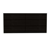 Cómoda Asteria Wengue 153.6x71.8cm De Tres Hileras con Tres Cajones - Cajoneras | Bylmo