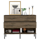Cómoda Doble Soho Bellota 120 cm con Dos Cajones y Una Puerta - Cajoneras | Bylmo