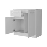 Cómoda Éclat Blanco 91 cm con Un Cajón y Dos Puertas - Cajoneras y Comodas | Bylmo