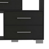 Cómoda Eleganza Wengue 90 cm con Cuatro Cajones y Entrepaños - Cajoneras y Comodas | Bylmo