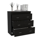 Cómoda Georgia Wengue 80x85.1cm De Tres Hileras con Tres Cajones - Cajoneras | Bylmo