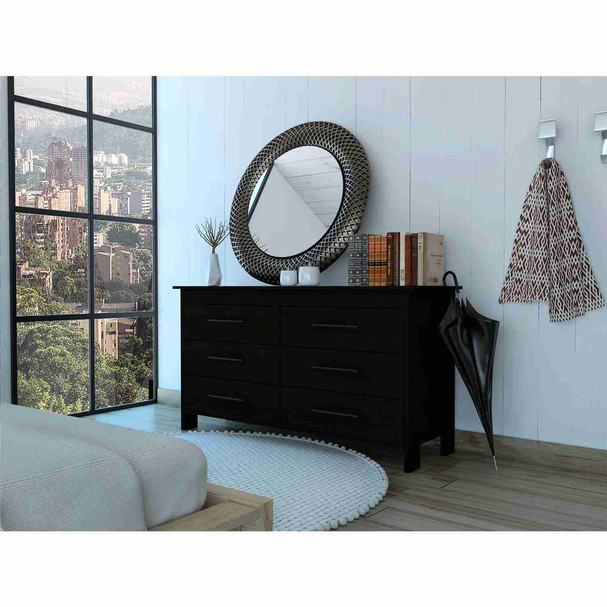 Cómoda HMS Wengue 150x81cm De Tres Hileras con Tres Cajones - Cajoneras y Comodas | Bylmo