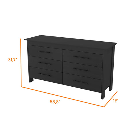 Cómoda HMS Wengue 150x81cm De Tres Hileras con Tres Cajones - Cajoneras y Comodas | Bylmo