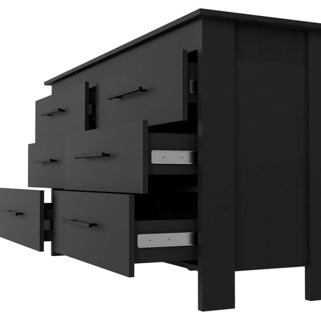 Cómoda HMS Wengue 150x81cm De Tres Hileras con Tres Cajones - Cajoneras y Comodas | Bylmo
