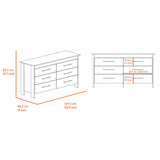 Cómoda HMS Wengue 149.5x80.6cm De Tres Hileras con Tres Cajones - Cajoneras | Bylmo