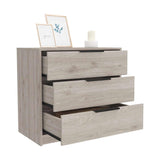 Cómoda Kaia Ceniza 70x69cm De Tres Hileras con Tres Cajones - Cajoneras y Comodas | Bylmo