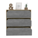 Cómoda Loira Duna y Cemento 72 cm con Tres Cajones - Cajoneras | Bylmo