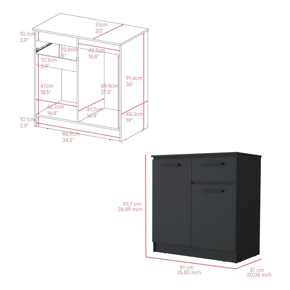 Cómoda Wengue 91x94cm De Dos Hileras con Dos Cajones - Cajoneras y Comodas | Bylmo