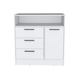 Cómoda Omaha Blanco 90x93cm De Tres Hileras con Tres Cajones - Cajoneras y Comodas | Bylmo