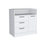 Cómoda Omaha Blanco 90x93cm De Tres Hileras con Tres Cajones - Cajoneras y Comodas | Bylmo