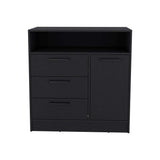 Cómoda Omaha Wengue 90x93cm De Tres Hileras con Tres Cajones - Cajoneras y Comodas | Bylmo