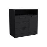 Cómoda Omaha Wengue 90x93cm De Tres Hileras con Tres Cajones - Cajoneras y Comodas | Bylmo