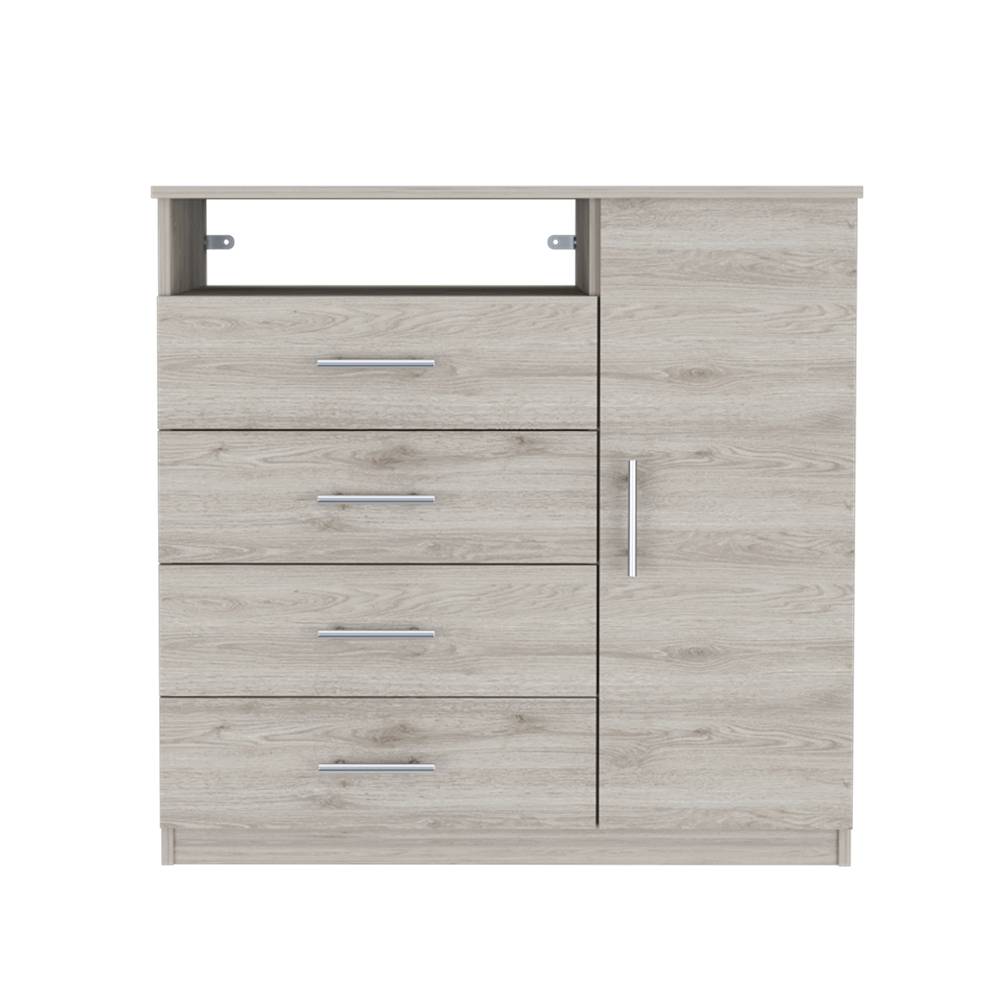 Cómoda Peru Ceniza 91x89.2cm De Cuatro Hileras con Cuatro Cajones - Cajoneras | Bylmo