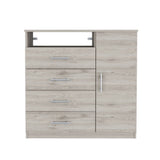 Cómoda Peru Ceniza 91x89.2cm De Cuatro Hileras con Cuatro Cajones - Cajoneras | Bylmo