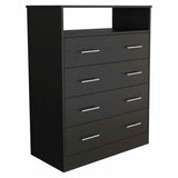 Cómoda Peru Wengue 84x110cm De Cuatro Hileras con Cuatro Cajones - Cajoneras y Comodas | Bylmo