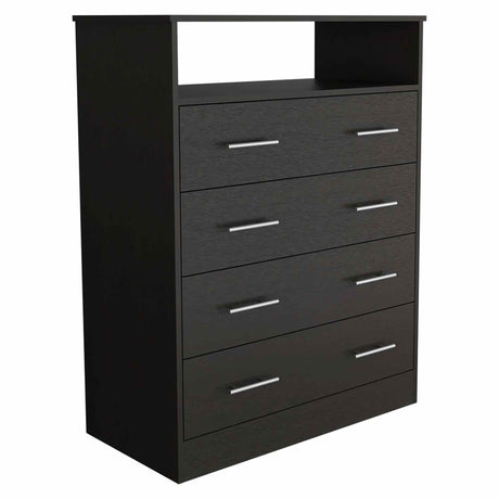 Cómoda Peru Wengue 84x110cm De Cuatro Hileras con Cuatro Cajones - Cajoneras y Comodas | Bylmo