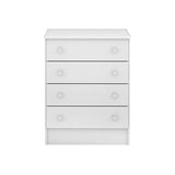 Cómoda Serena Blanco 64x79cm De Cuatro Hileras con Cuatro Cajones - Cajoneras y Comodas | Bylmo