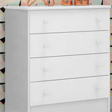 Cómoda Serena Blanco 64x79cm De Cuatro Hileras con Cuatro Cajones - Cajoneras y Comodas | Bylmo
