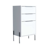 Cómoda Fremont Blanco 47 cm con Tres Cajones - Cajoneras | Bylmo