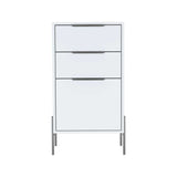 Cómoda Fremont Blanco 47 cm con Tres Cajones - Cajoneras | Bylmo