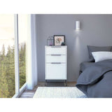 Cómoda Fremont Blanco 47 cm con Tres Cajones - Cajoneras | Bylmo