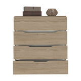 Cómoda Zoe Rovere y Blanco 80x89cm De Cuatro Hileras con Cuatro Cajones - Cajoneras | Bylmo
