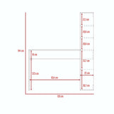 Escritorio Pepper Macadamia 120 cm con Biblioteca - Escritorios y Archivadores | Bylmo