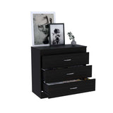 Cómoda Melia Wengue 80x75.7cm De Tres Hileras con Tres Cajones - Cajoneras | Bylmo