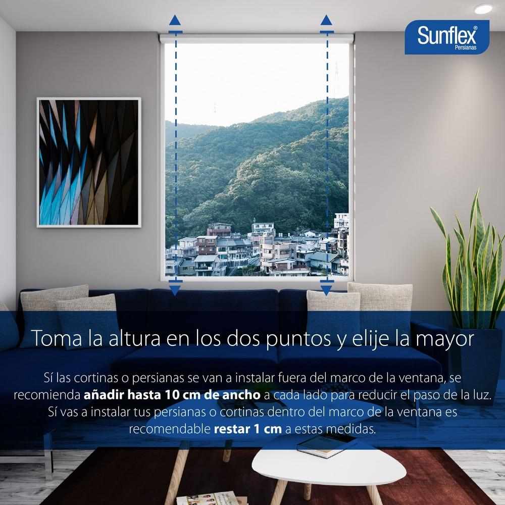 Persiana Blackout Negro 180x180cm Fondo Entero Enrollable - Cortinas | Bylmo