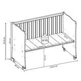 Cuna Rosario Blanco 133.5x97.8cm para Colchón Infantil 60 X 130 Cm con Cabecero - Camas y Cabeceros | Bylmo