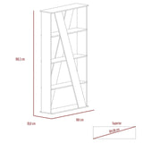 Divisor de Espacios Beijing Rovere 100x186.3cm con Cuatro Compartimientos - Bibliotecas | Bylmo