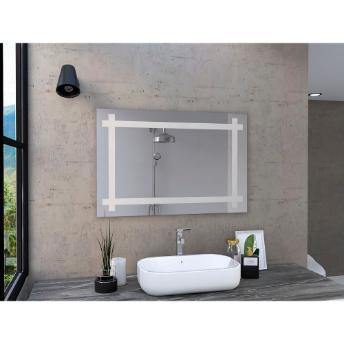 Espejo de Baño Broni Plateado 90x60cm Rectangular con Biselado - Espejos de Baño | Bylmo