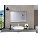 Espejo de Baño Broni Plateado 90x60cm Rectangular con Biselado - Espejos de Baño | Bylmo