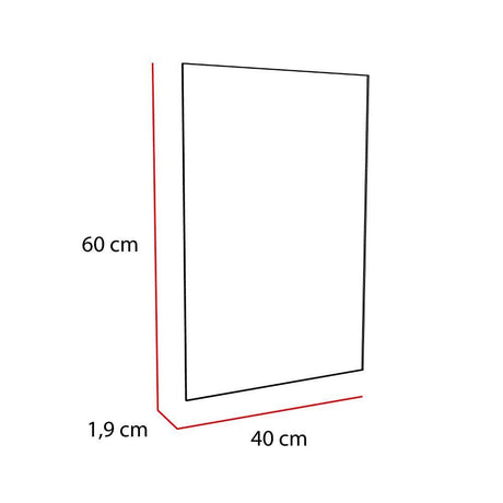 Espejo de Baño Bolonia Plateado 40x60cm Rectangular con Biselado - Espejos de Baño | Bylmo