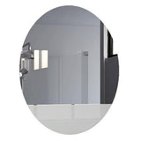 Espejo de Baño Ferrara Plateado 61.8x80cm Ovalado con Biselado - Espejos de Baño | Bylmo
