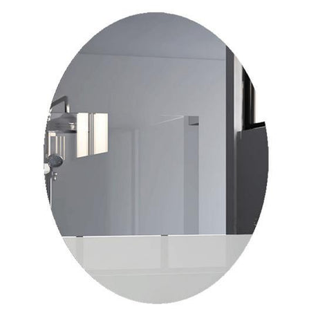 Espejo de Baño Ferrara Plateado 61.8x80cm Ovalado con Biselado - Espejos de Baño | Bylmo