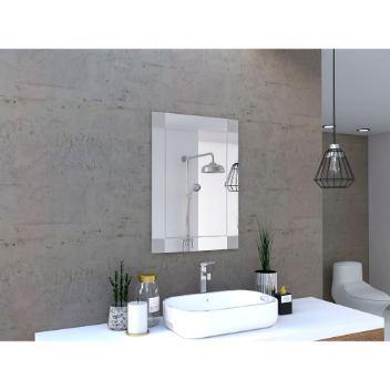 Espejo de Baño Genova Plateado 50x70cm Rectangular con Biselado - Espejos de Baño | Bylmo