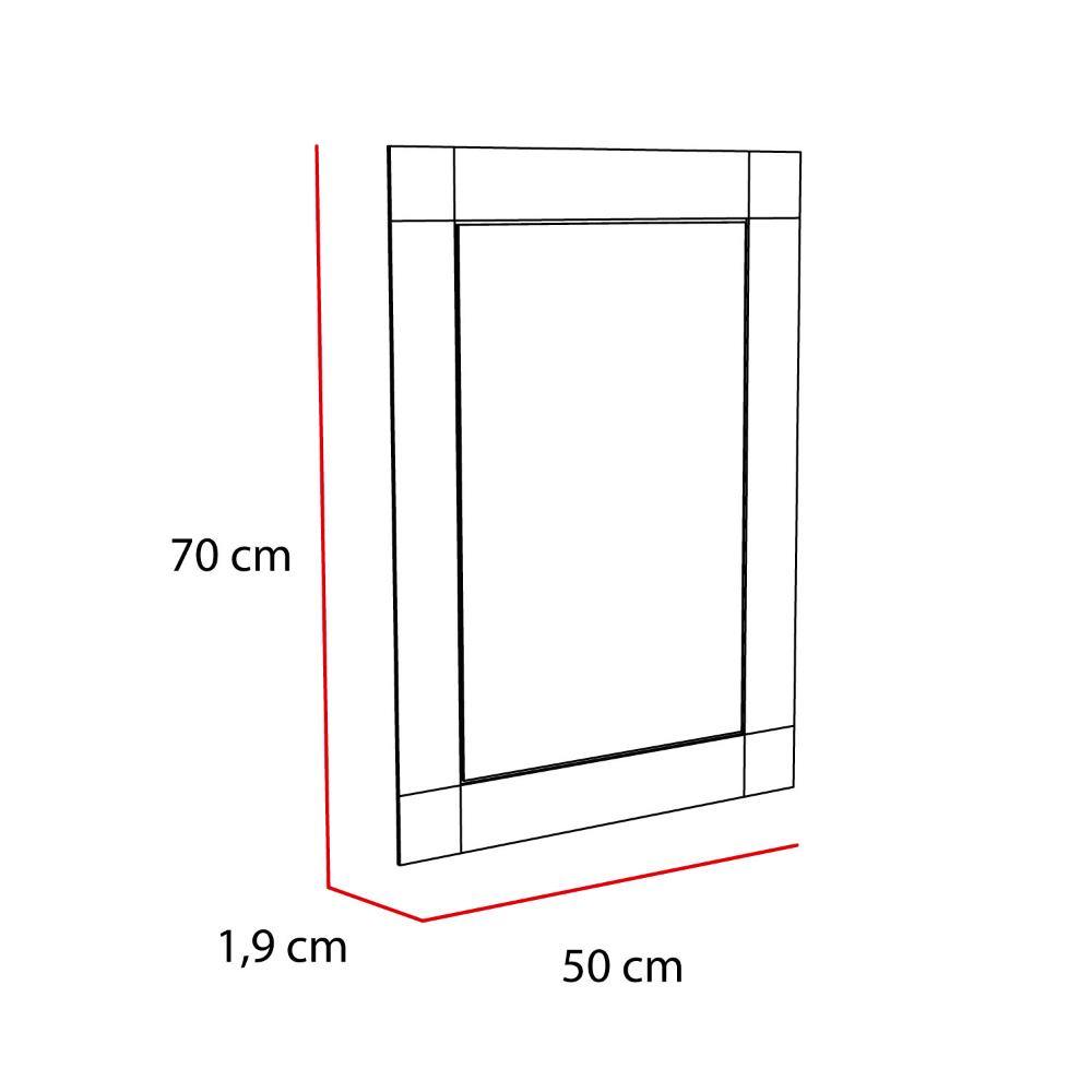 Espejo de Baño Genova Plateado 50x70cm Rectangular con Biselado - Espejos de Baño | Bylmo