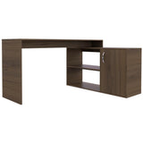 Escritorio en L Axis Cafe Expreso 151 cm con Puerta y Entrepaños - Escritorios y Archivadores | Bylmo