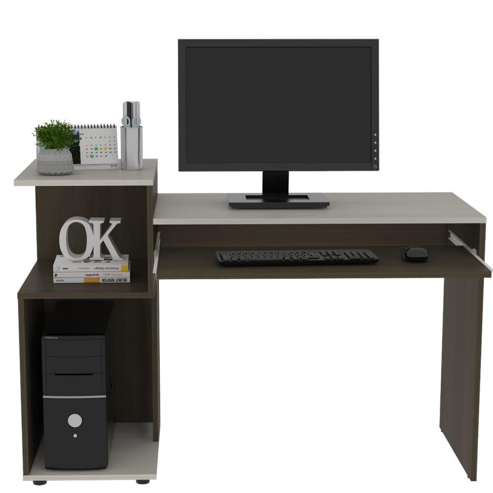 Escritorio Atlanter Olivo 120 cm con Entrepaños - Escritorios y Archivadores | Bylmo