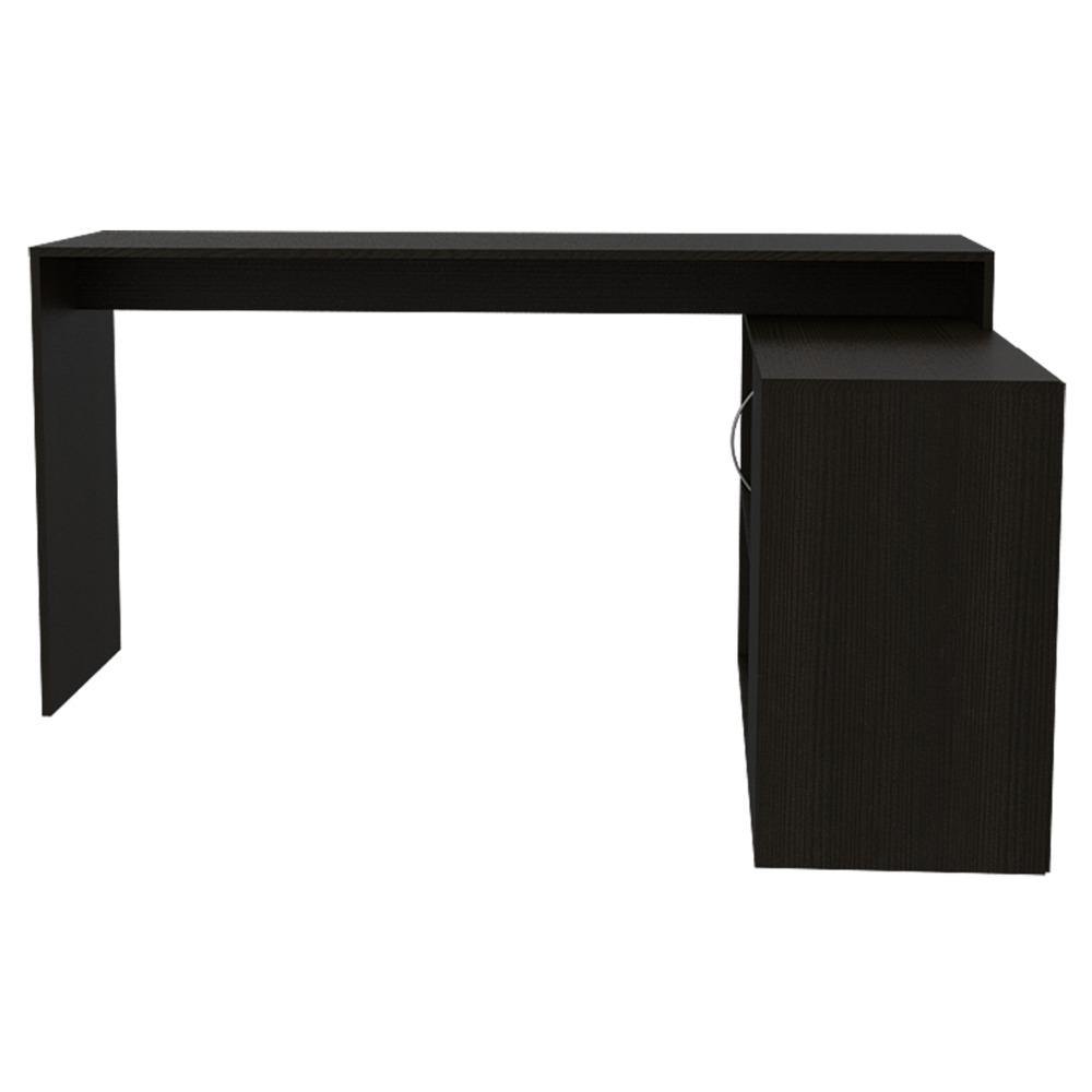 Escritorio en L Axis Wengue 151.5x76.5cm sin Cajones y con Organizador de Libros - Escritorios y Archivadores | Bylmo