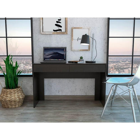 Escritorio Acre Wengue 120x75cm Con Dos Cajones - Escritorios y Archivadores | Bylmo