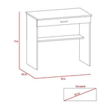 Escritorio 80C Wengue 80x73cm Con Un Cajón y con Organizador de Libros - Escritorios y Archivadores | Bylmo