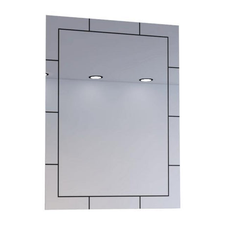 Espejo de Baño Turin Plateado 53x71cm Rectangular con Biselado - Espejos de Baño | Bylmo